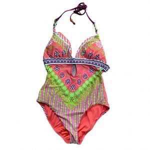 Trina Turk Seychelles Halter One-Piece Swimsuit